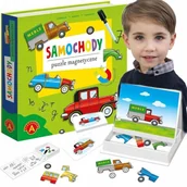 Układanki dla dzieci - Puzzle Magnetyczne Układanka Samochody Autka Auta Plansze I Pisak Alexander - miniaturka - grafika 1