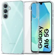 Etui i futerały do telefonów - Etui TECH-PROTECT Flexair do Samsung Galaxy A16 4G/5G Przezroczysty Brokat - miniaturka - grafika 1
