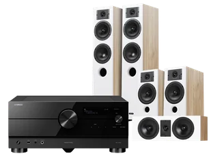 Kino domowe Yamaha RX-A4A (czarny) + Diva 5 (dąb) + Diva 3 (dąb) + Diva 7 (dąb) - Kino domowe - miniaturka - grafika 1