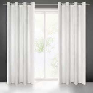 Euro Firany Zasłona 140 x 250 Dekoracyjna Welwet Milo Biały 1218799 - Zasłony - miniaturka - grafika 1