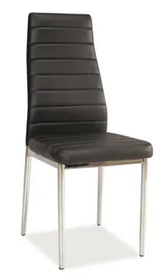 Fotel biurowy, krzesło biurowe Signal Meble Krzesło ekoskóra H261 czarne/chrom - Fotele i krzesła biurowe - miniaturka - grafika 1