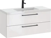 Szafki łazienkowe - Szafka z Umywalką ROSEN 100 cm - Uchwyt Czarny - miniaturka - grafika 1