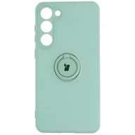 Etui i futerały do telefonów - Bizon Etui Case Silicone Ring Sq do Samsung Galaxy S23 Plus turkusowe - miniaturka - grafika 1