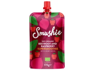 Salvest Smushie - Koktajl owocowy z burakami, malinami i nasionami konopi BIO, 170 g - Soki i herbatki dla dzieci - miniaturka - grafika 1