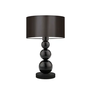 Klasyczna lampa stołowa do salonu HONOLULU z brązowym abażurem - Lampy stojące - miniaturka - grafika 1