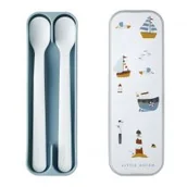 Sztućce dla dzieci - Mepal Łyżki do karmienia Mio Sailors Bay 108032065244 2 szt. - miniaturka - grafika 1