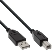 Kable USB - InLine Kabel USB USB-B 0.5m Czarny 34550X - miniaturka - grafika 1