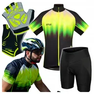 Spodenki rowerowe - Strój Kolarski Męski rozm L Koszulka Spodenki Rowerowe z Wkładką Rękawiczki - miniaturka - grafika 1