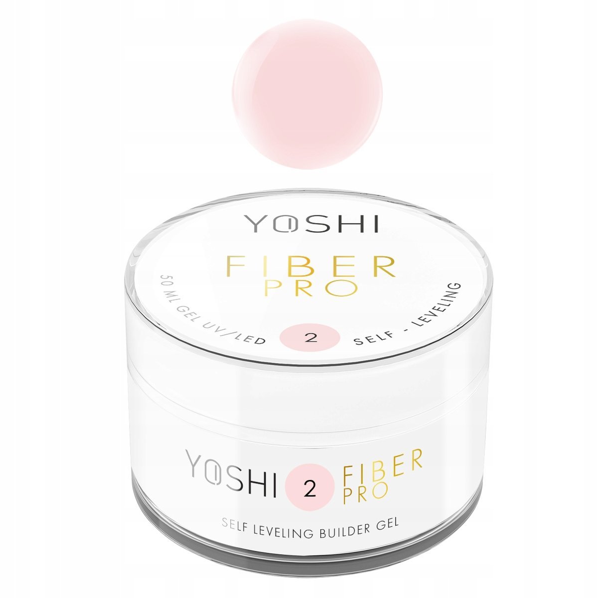 YOSHI Żel Budujący do paznokci UV LED lekko mleczny FIBER PRO No 2 50ml