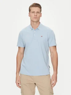 Napapijri Polo Ealis NP0A4H8B Błękitny Regular Fit - Koszulki męskie - miniaturka - grafika 1
