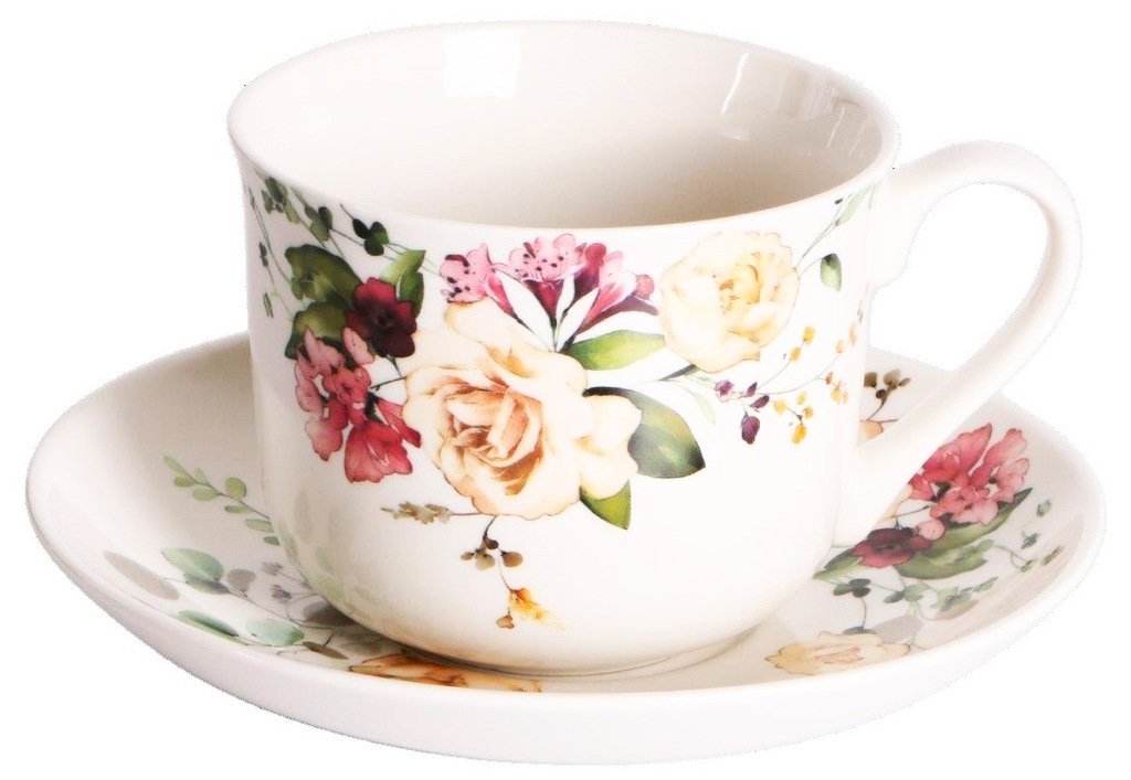 Veroni BALI FILIŻANKA ZE SPODKIEM 1+1 400ml BOX PCV