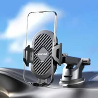 Uchwyty samochodowe do telefonów - Dudao teleskopowy grawitacyjny uchwyt samochodowy na szybę deskę rozdzielczą czarny (new F2S black) - miniaturka - grafika 1
