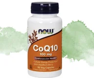 Suplementy naturalne - CoQ10 100 mg (KOENZYM Q10 + GŁÓG) 90 kapsułek NOW - miniaturka - grafika 1