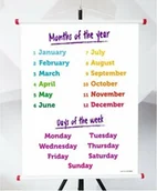 Pomoce naukowe - Plansza- Months of the year - miniaturka - grafika 1