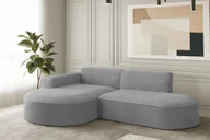 Narożniki - Sofa w kształcie L narożnik MODENA tkanina Ascot szary lewy - miniaturka - grafika 1