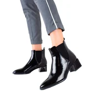 Botki damskie - Eleganckie sztyblety Sergio Leone czarne - miniaturka - grafika 1