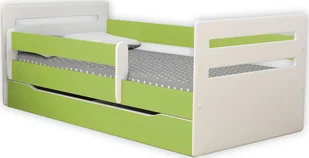 Elior Łóżko dla dziecka z barierką Candy 2X 80x160 - zielone - Łóżka dla dzieci i młodzieży - miniaturka - grafika 1