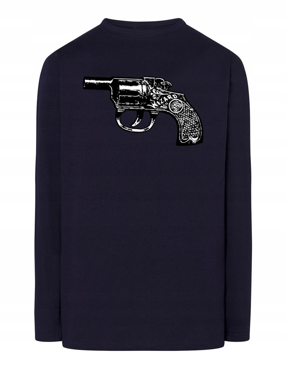 Longsleeve męski nadruk PISTOLET REWOLWER r.XL