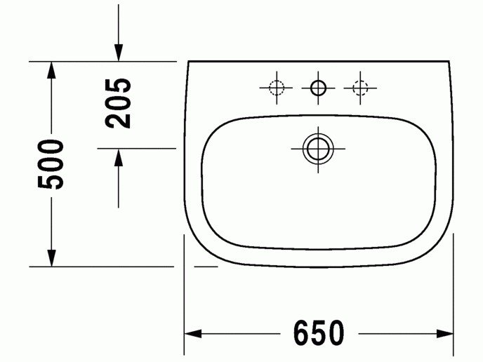 Duravit D-Code 65x50 23106500002