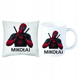 ZESTAW PREZENT PODUSZKA + KUBEK DEADPOOL MARVEL - Gadżety dla niej i dla niego - miniaturka - grafika 1