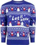 Swetry damskie - Brzydki świąteczny sweter damski i męski Świąteczny sweter "Let it Snow" Rozmiar S - miniaturka - grafika 1