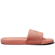 Klapki i japonki damskie - Klapki damskie Calvin Klein Slide Monogram Hardware YW0YW01713-GAM - pomarańczowe - miniaturka - grafika 1