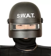 Zabawki militarne - Hełm S.w.a.t. Policyjny Strój Policjant Czarny - miniaturka - grafika 1