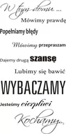 Naklejki na ścianę - Napis na ścianę naklejka 150x75cm wybór koloru cytat W tym domu... - 71 - miniaturka - grafika 1