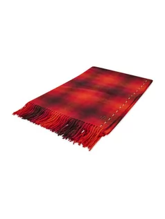 Apaszki i szaliki damskie - Tommy Hilfiger Szal Th Elevated Scarf Check AW0AW10845 Czerwony - grafika 1