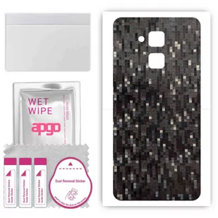 Folia naklejka skórka strukturalna na TYŁ do Asus Zenfone 3 Max ZC520TL -  Carbon Pixel Czarny - apgo SKINS - Szkła hartowane na telefon - miniaturka - grafika 1