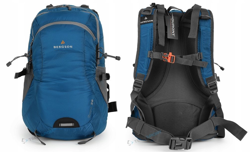 WYGODNY PLECAK BERGSON FLORO 28L WENTYLOWANY LEKKI NIEBIESKI