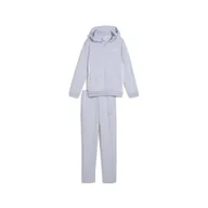 Odzież sportowa dziecięca - Młodzieżowy dres z kapturem i metalicznym wykończeniem PUMA Cool Weather Blue - miniaturka - grafika 1