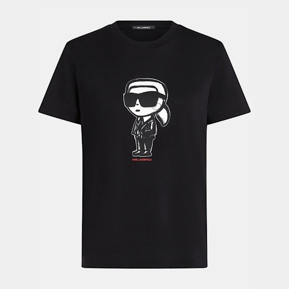 T-shirt damski Czarny Karl Lagerfeld