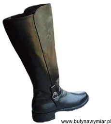 BnW Oficerki ze skóry cholewka 42 cm płaski 3 cm - Kozaki damskie BnW Oficerki ze skóry cholewka 42 cm płaski 3 cm - Kozaki damskie - miniaturka - grafika 1