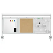 Akcesoria na biurko - Przegroda biurkowa / organizer Ergo Office, max. obciążenie 10kg, biała i - miniaturka - grafika 1