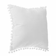 Poduszki dekoracyjne - Atmosphera Poduszka z pomponami kość słoniowa miękka wygodna 40x40 cm B07C338B9T - miniaturka - grafika 1