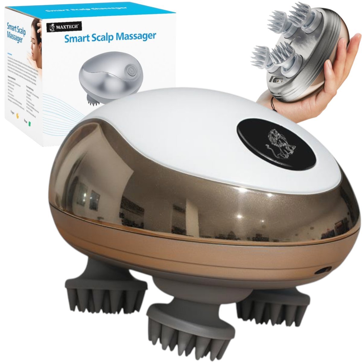 Masażer do głowy Bezprzewodowy masaż skóry ciała Wodoodporny Uniwersalny