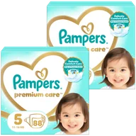 Pieluchy - Zestaw Pampers Premium Care, pieluchy rozmiar 5, 11-16 kg, 2 x 88 sztuk - miniaturka - grafika 1