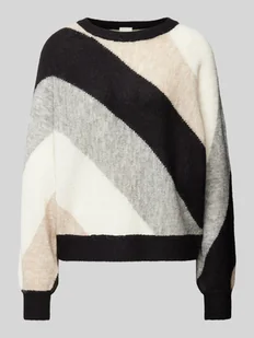 Sweter z dzianiny z raglanowymi rękawami model ‘KAMARA’ - Swetry damskie - miniaturka - grafika 1