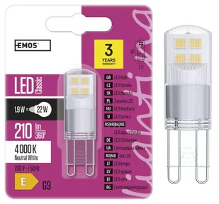 Żarówka Led G9 1,9W =22W 4000K Neutralna Biel 210LM 230V Classic Jc - Żarówki LED - miniaturka - grafika 1