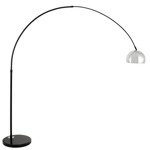 LAMPA STOJĄCA PODŁOGOWA CZARNO-CHROMOWANA AZURRO C1 - Lampy stojące - miniaturka - grafika 1
