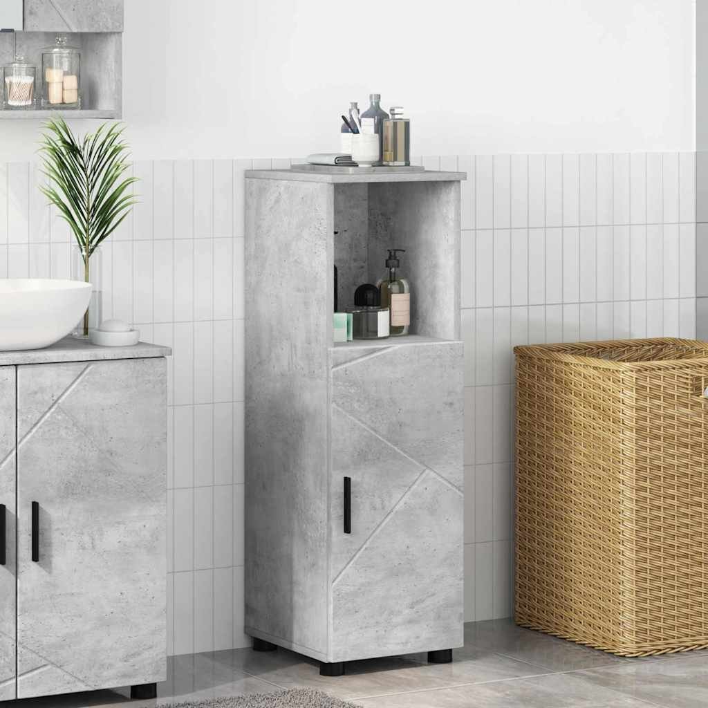 vidaXL vidaXL Szafka Łazienkowa z drzwiami Betonowy szary 30 x 35 x 95 cm