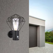 Lampy ogrodowe - Globo Globo 31355S - Kinkiet zewnętrzny z czujnikiem HORACE 1xE27/15W/230V IP44 - miniaturka - grafika 1
