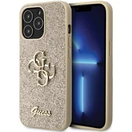 Etui i futerały do telefonów - Guess GUHCP13XHG4SGD iPhone 13 Pro Max 6.7" złoty/gold hardcase Glitter Script Big 4G - miniaturka - grafika 1