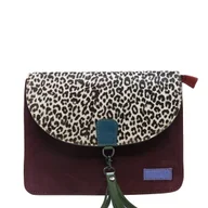 Torebki damskie - Torebka klasyczna damska zamszowa odpinany chwost brelok OLIVKA - miniaturka - grafika 1