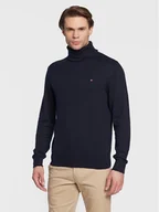 Swetry męskie - Tommy Hilfiger Golf Pima MW0MW28048 Granatowy Regular Fit - miniaturka - grafika 1