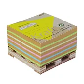 Notesy i bloczki - STICK N NOTES KOSTKA KRAFT PALETA 76X76MM, 5 KOLORÓW, 400 KART.( 21817 - miniaturka - grafika 1