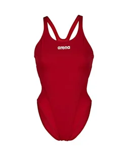 ARENA Damski kostium kąpielowy Swim Tech Open Back MaxLife One Piece Solid Team, czerwony, 164 - Stroje kąpielowe - miniaturka - grafika 1
