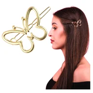 Ozdoby do włosów - Spinka Wsuwka Złota do Włosów Ozdobna Motyl Metalowa Lekka i Wytrzymała - miniaturka - grafika 1