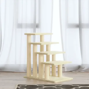 shumee shumee Drapak dla kota ze słupkami sizalowymi kremowy 63 cm - Drapaki dla kotów - miniaturka - grafika 1